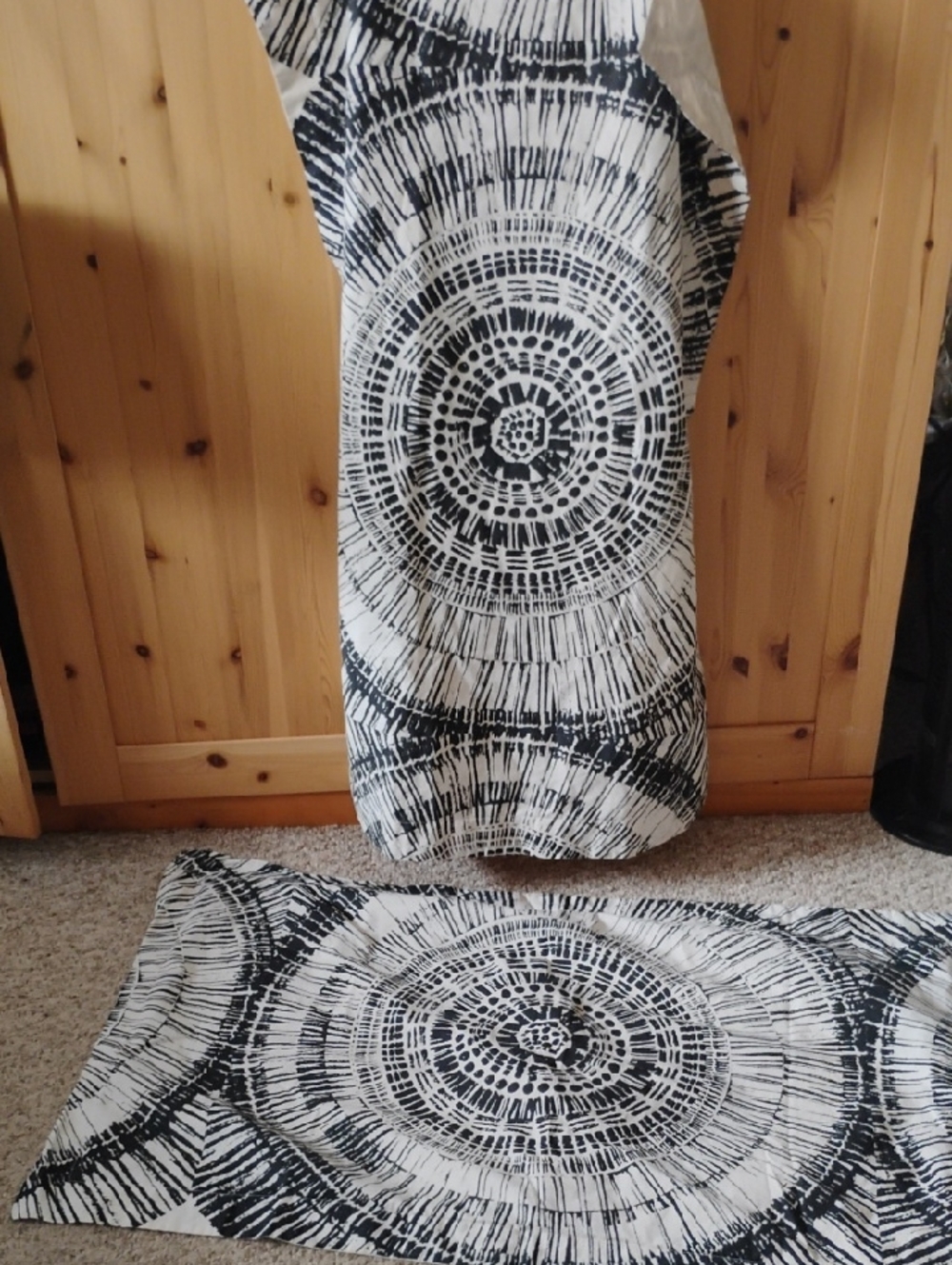 King  PILLOWCASES Black & Cream Apt 9 Pair In EPLC